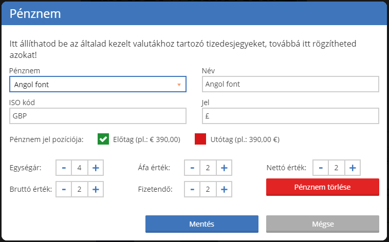 4 jel egy opcióhoz)